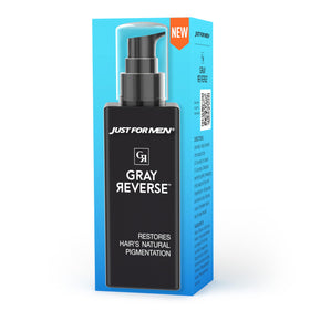 Just for Men front packaging showing product and easy daily use benefit