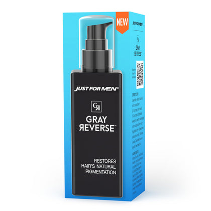 Just for Men front packaging showing product and easy daily use benefit