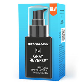 Just for Men front packaging showing bottle and clear branding benefit visible