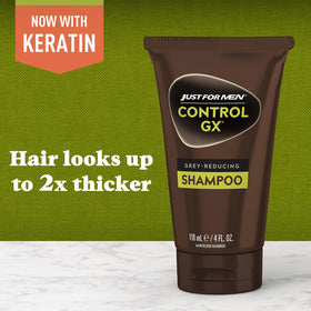 Just for Men in-shower use showing easy replacement for daily shampoo