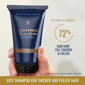 Just for Men Alpha Keratin texture close-up illustrating strengthening ingredient benefits