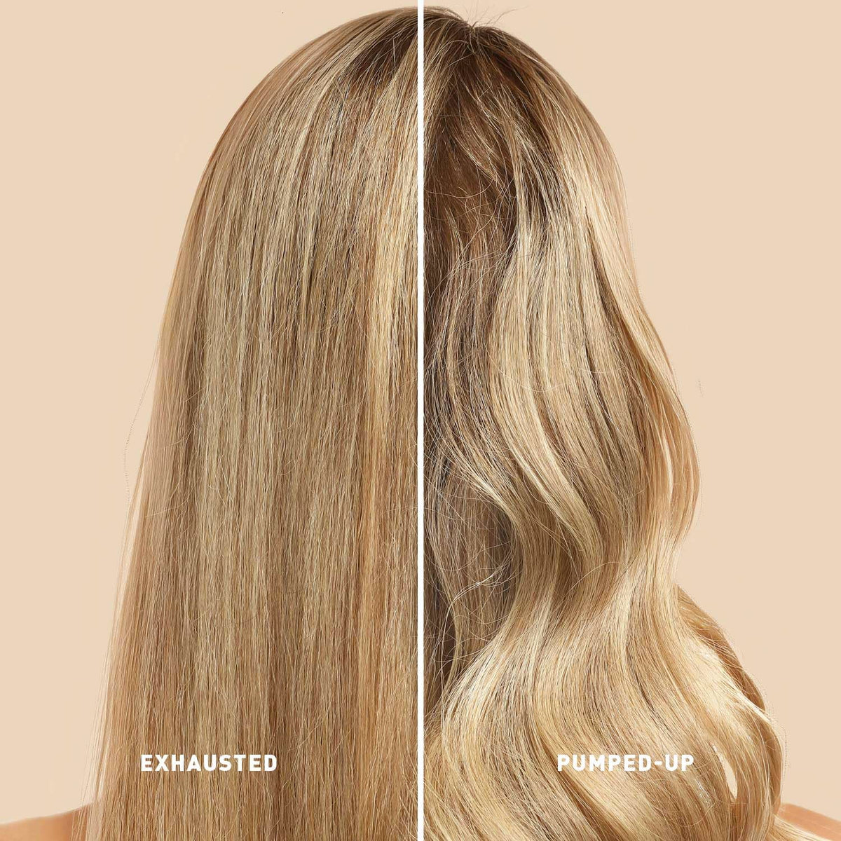 Just Nutritive applied to damp hair illustrating easier detangling and manageability