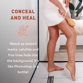Just Nutritive applied with mitt on arm for streak-free finish
