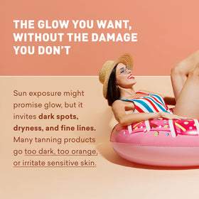 Just Nutritive application with mitt on arm for streak-free, even tan