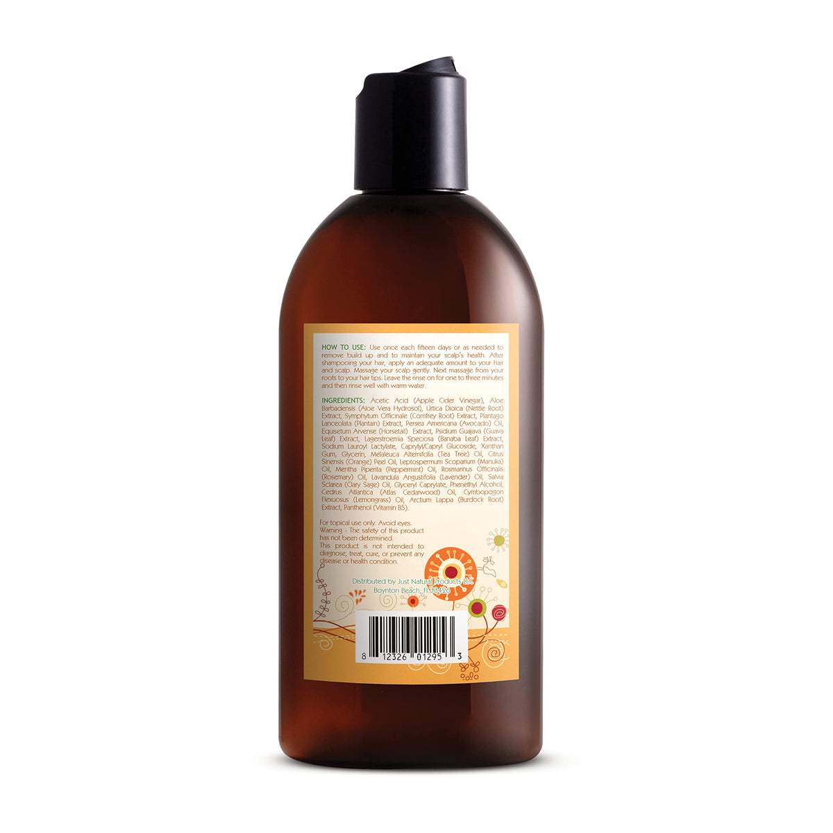 Just Nutritive back panel with usage directions for effective results