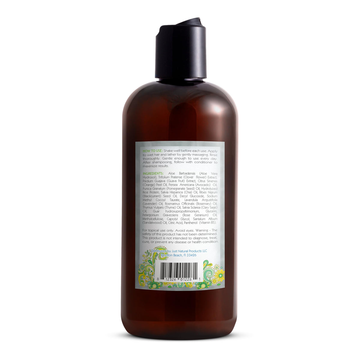 Just Nutritive bottle packed in toiletry bag illustrating travel-ready convenience