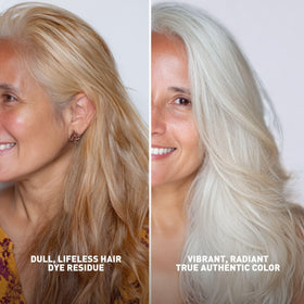 Just Nutritive applied to hair in hand demonstrating easy detangling benefit
