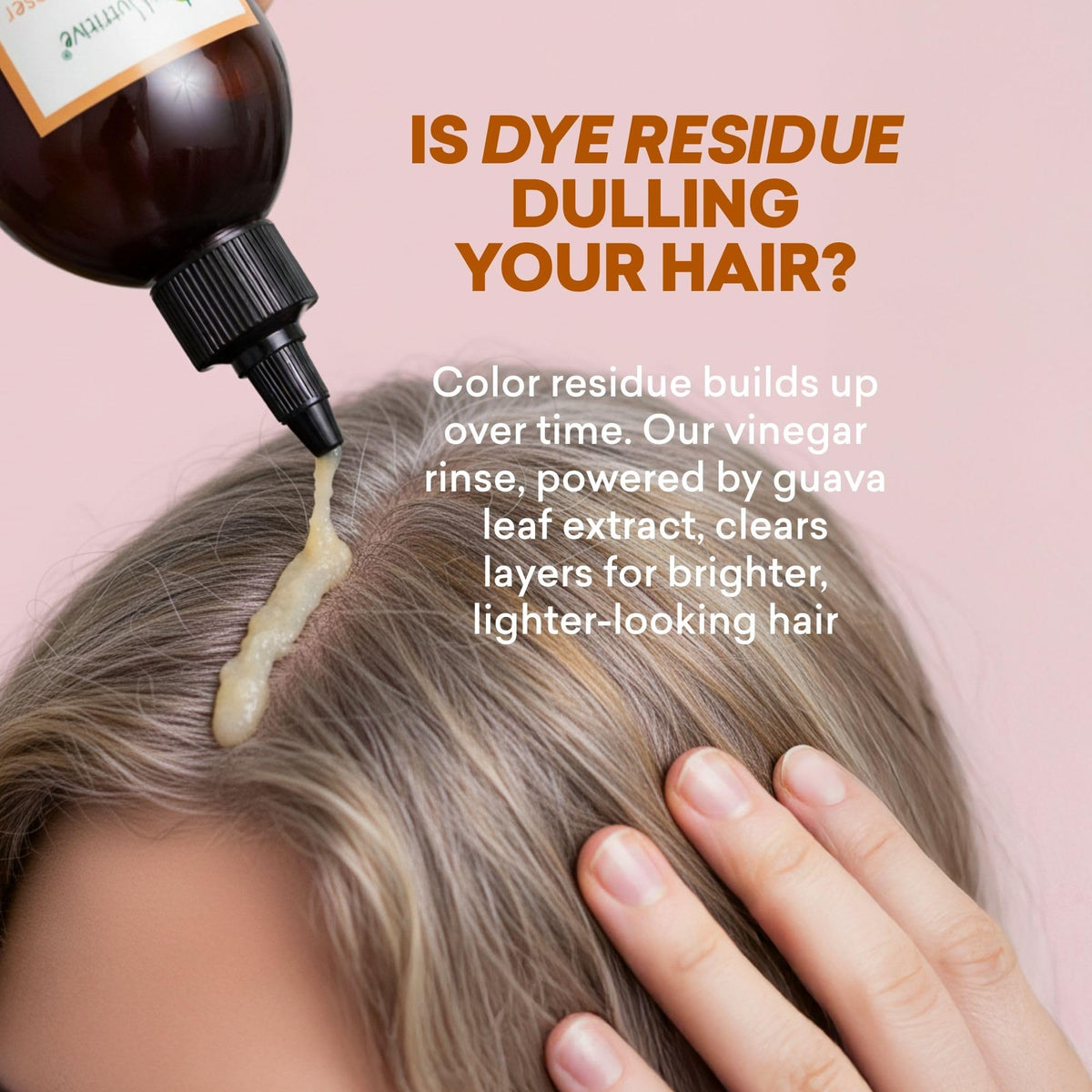 Just Nutritive label closeup highlighting sulfate-free and color safe benefit