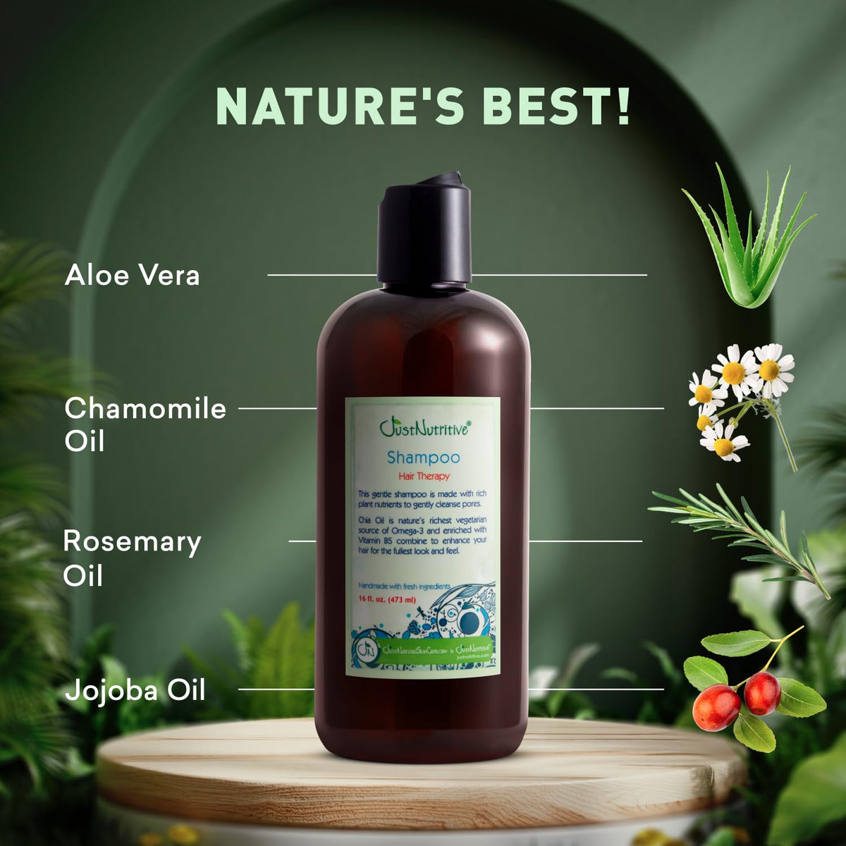 Just Nutritive bottle styled on bathroom shelf in natural light lifestyle setting