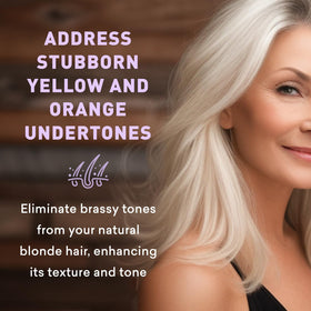 Just Nutritive applying shampoo to hair illustrating easy at-home toning use
