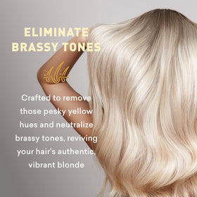 Just Nutritive shampoo being massaged into wet blonde hair for nourishment