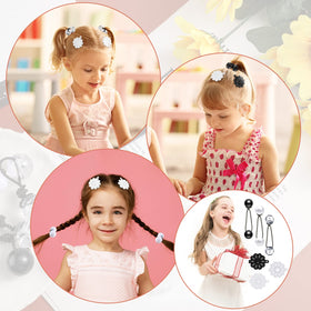 Jutom black white clear clips arranged to show color coordination options