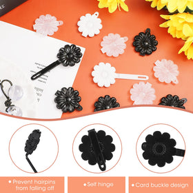 Jutom flower-shaped clip detail highlighting smooth edges and finish