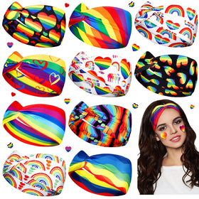 Jutom front packaging showing ten rainbow headbands and bulk value