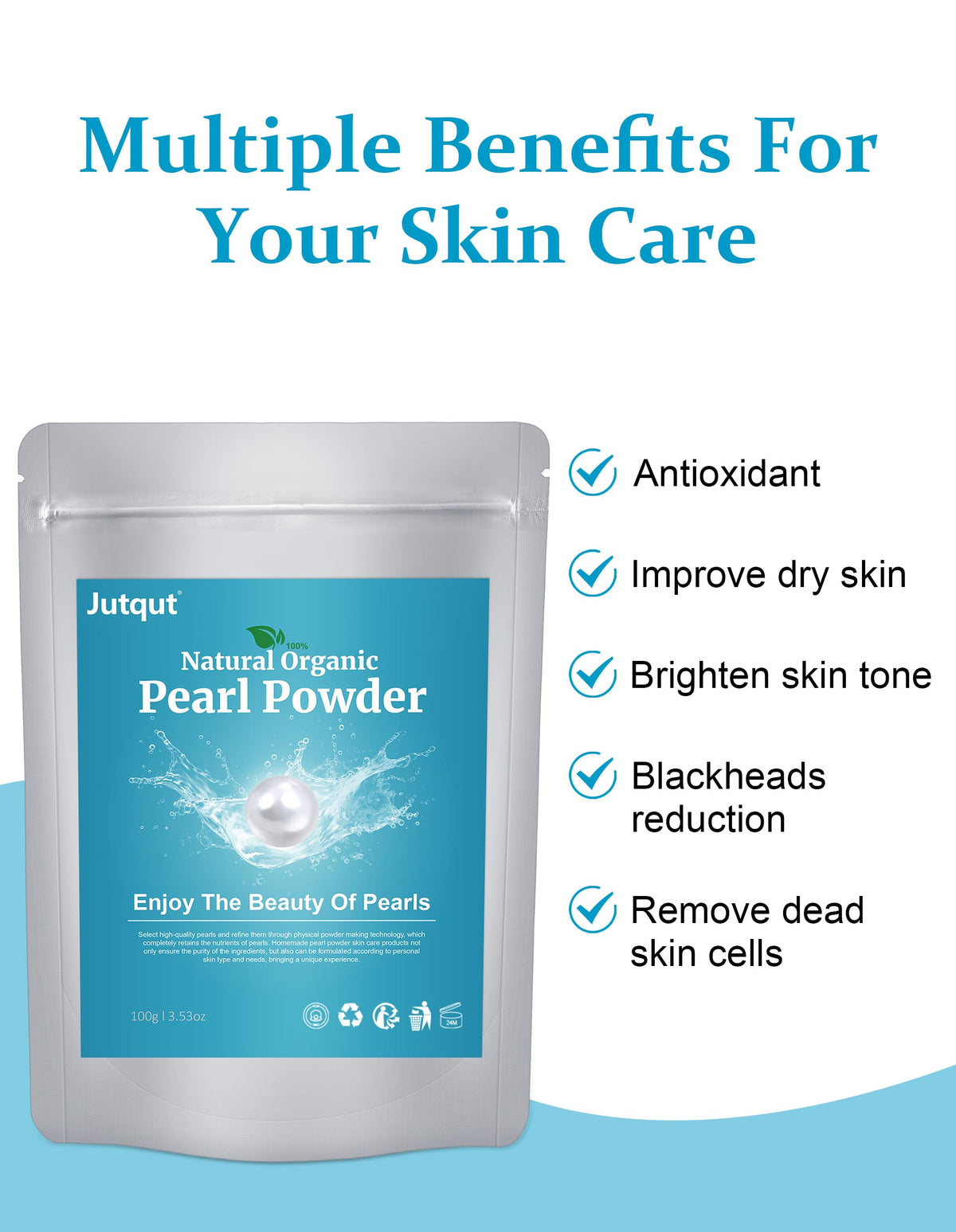 Close-up of Jutqut powder texture highlighting fine grind for smooth DIY mask mixing