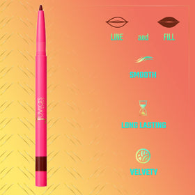 Juvia's Place close-up of Brownie tip for precise defining and smooth glide