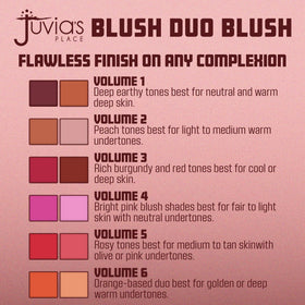 Juvia's Place brush swipe across both tones demonstrating buildable color