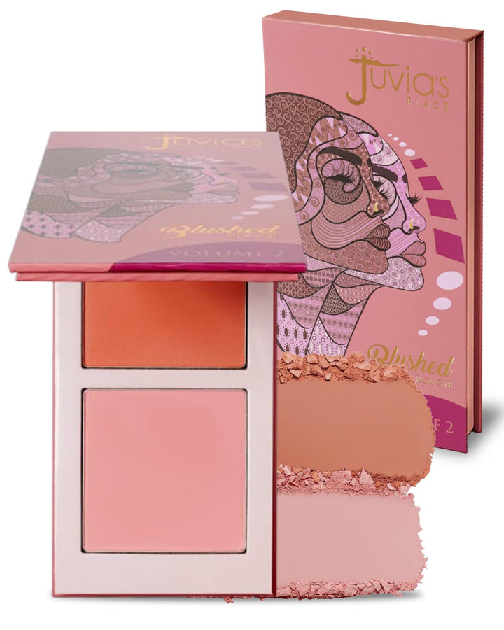 Juvia's Place front compact view showing two-tone blush for quick shade selection