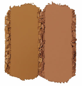Juvia's Place bronzed duo open pans showing two matte shades for customizable depth