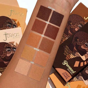 Juvia's Place bronzed duo in hand for size and portability benefit