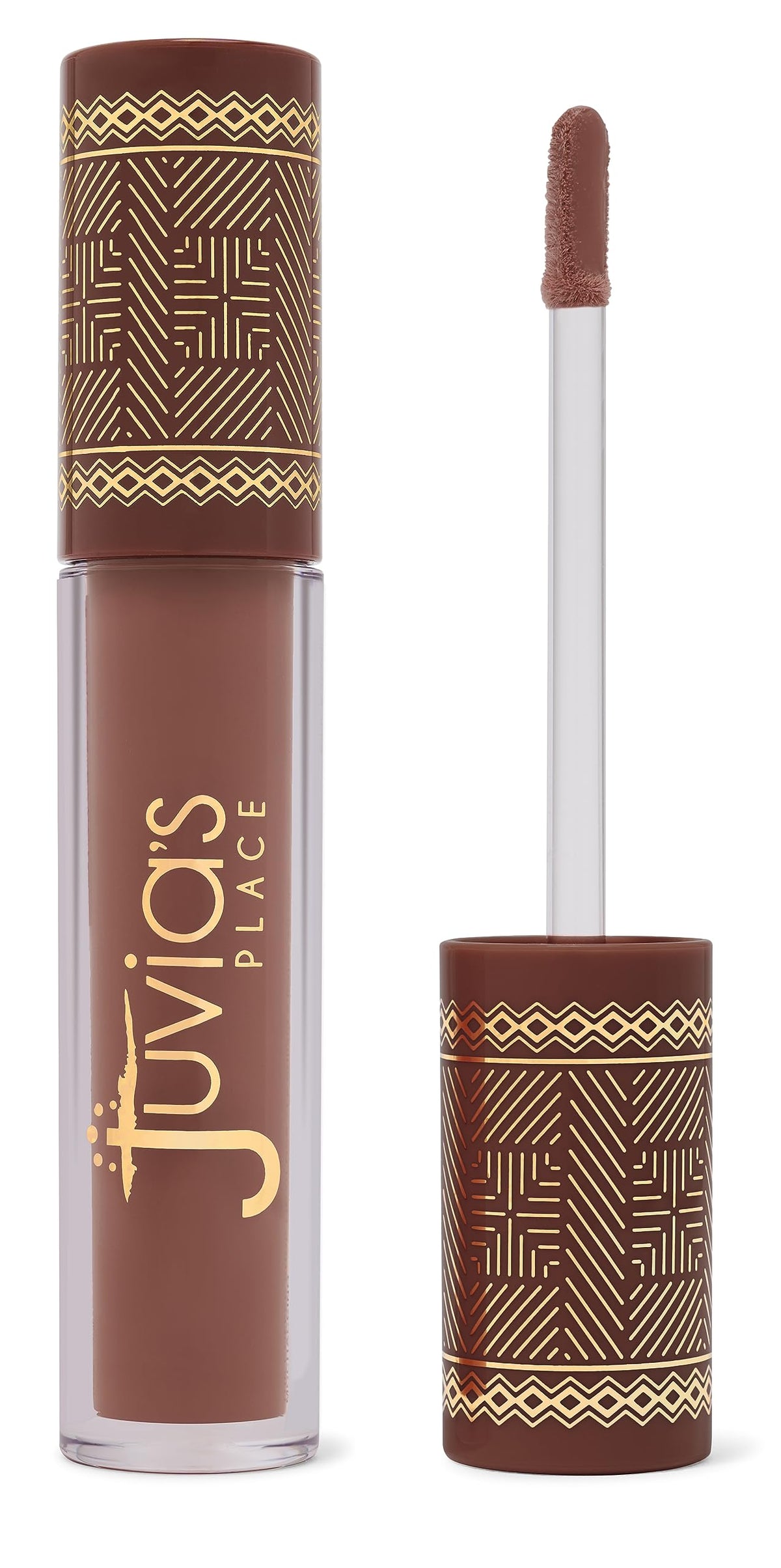 Juvia's Place front packaging showing Brown Sugar gloss and product benefit shine