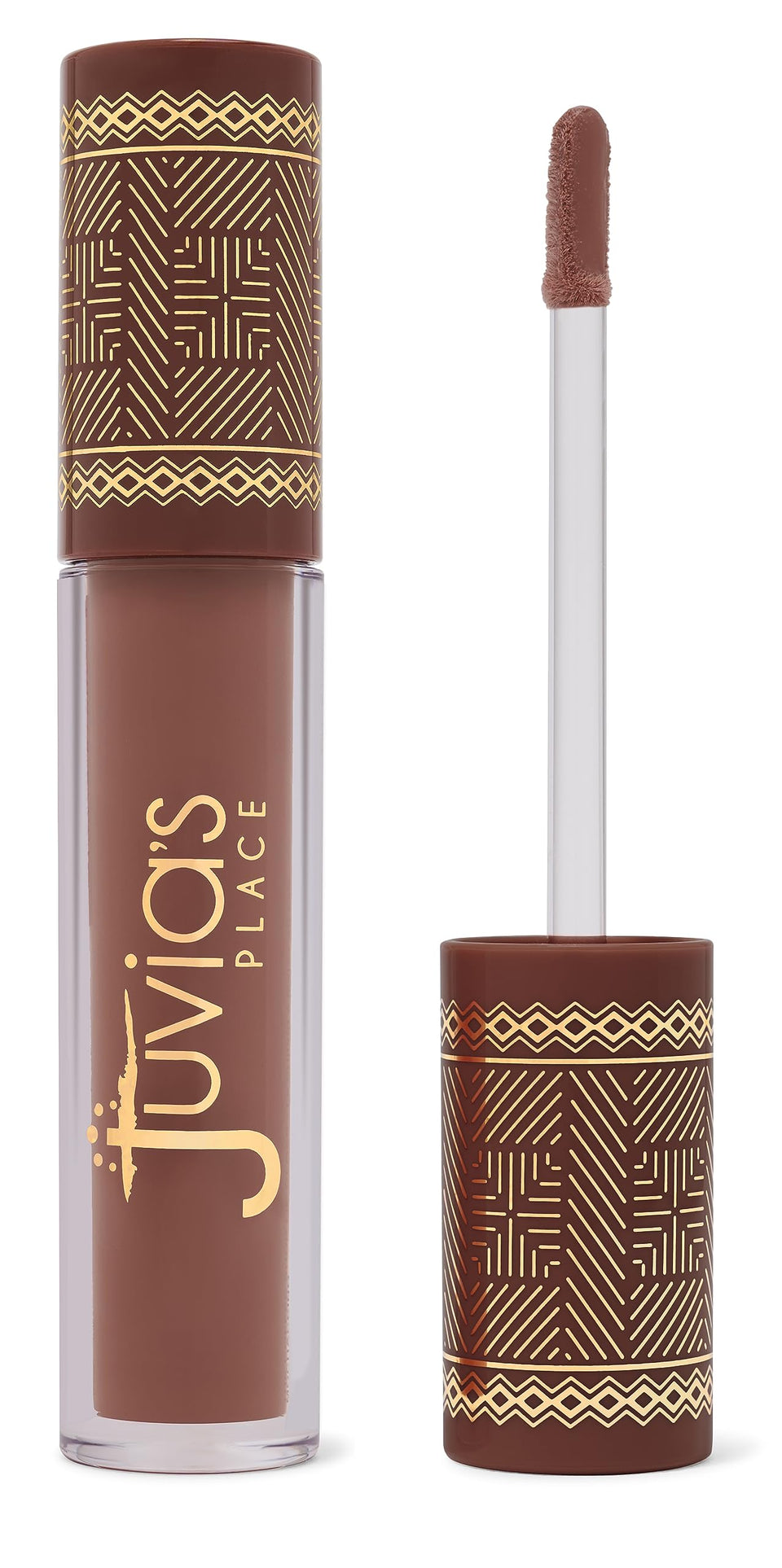 Juvia's Place front packaging showing Brown Sugar gloss and product benefit shine