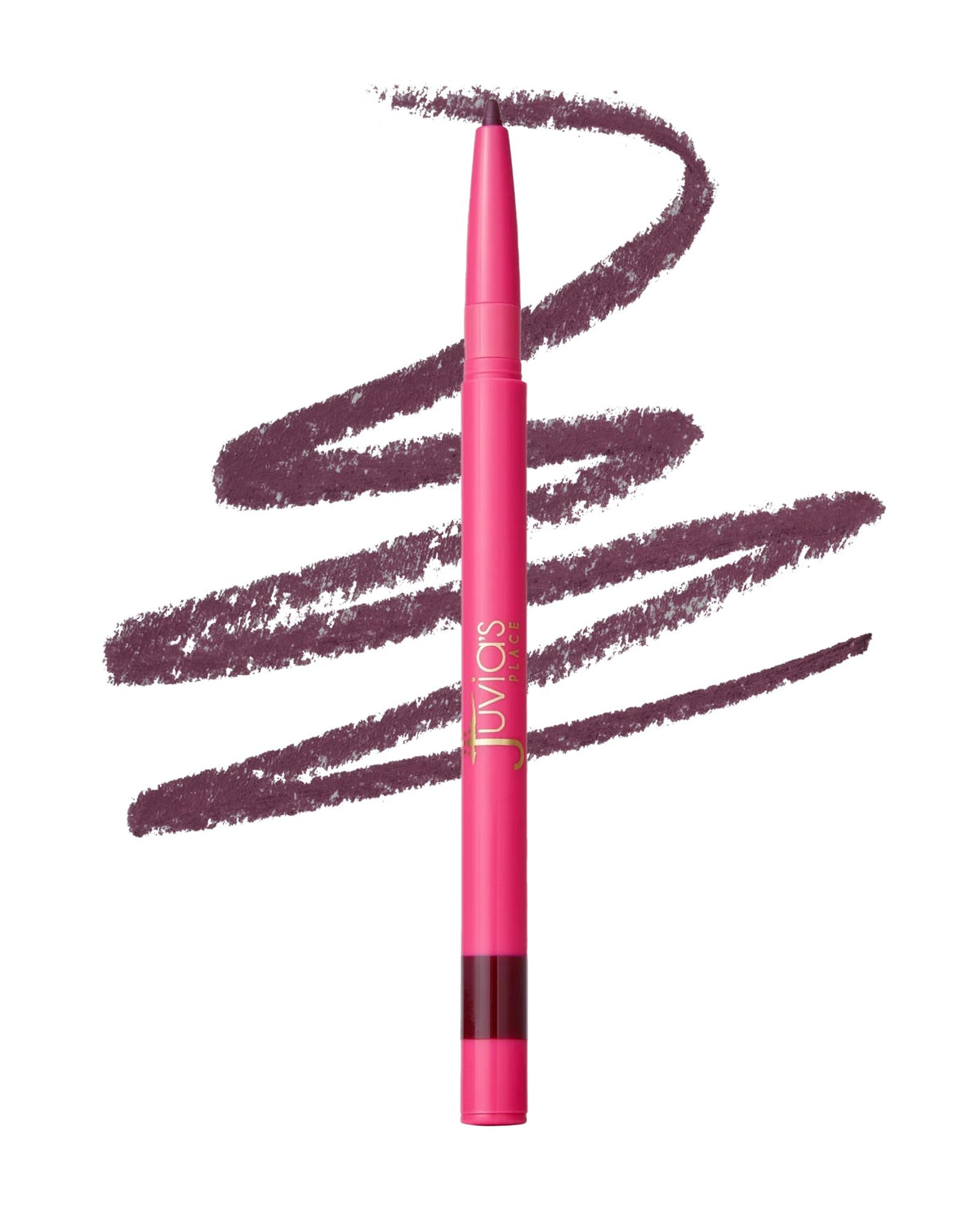 Juvia's Place lip liner front shot showing sleek retractable pencil and shade