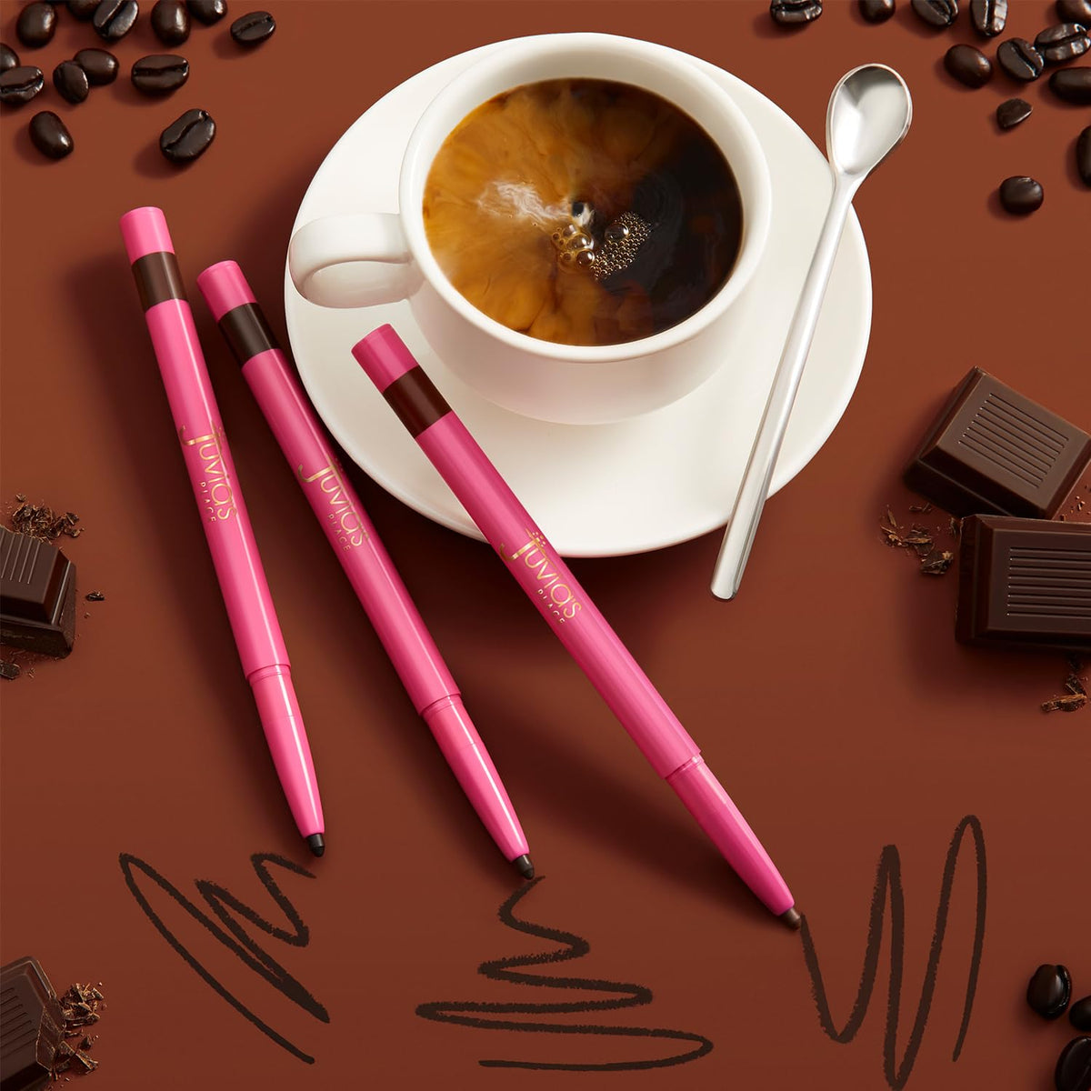 Juvia's Place lip liner beside coin showing compact travel-friendly size