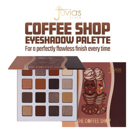 Juvia's Place open palette top-down view showing 16 shades for versatile looks