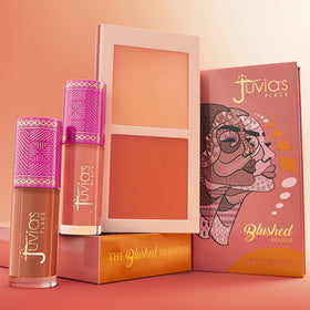 Juvia's Place compact with brush demonstrating on-the-go touch-up convenience