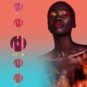 Juvia's Place liner paired with matte lipstick showing color-locking result