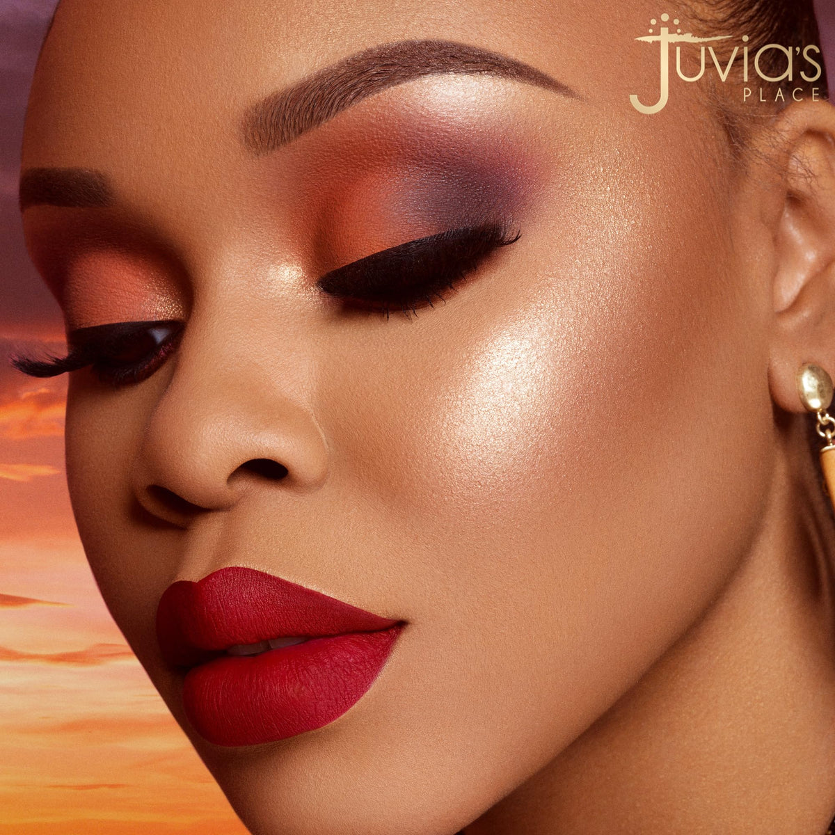 Juvia's Place palette held in hand to show size and travel-friendly scale and convenience