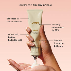 JVN Air Dry Cream texture swipe showing creamy consistency for lightweight hold