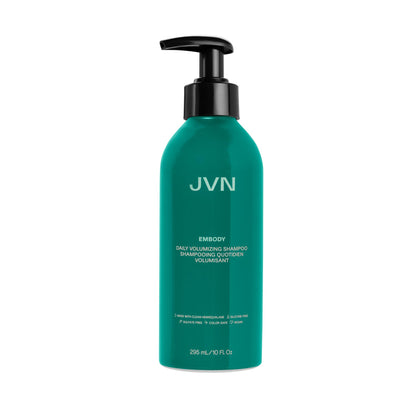 JVN bottle front packaging showing product benefits and clean design