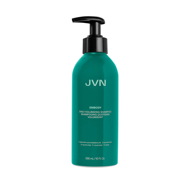 JVN bottle front packaging showing product benefits and clean design