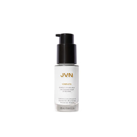 JVN front packaging of Complete Blowout Styling Milk showing travel-friendly tube and benefits