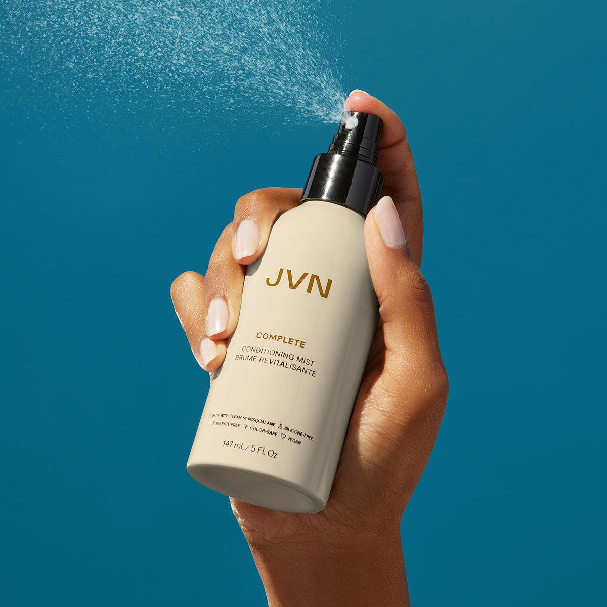 JVN label detail showing Black Spruce Bark Extract and UV protection benefit
