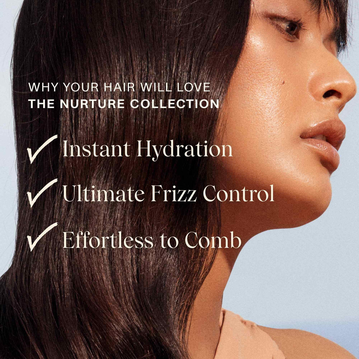 JVN Nurture conditioner creamy texture on palm for easy detangling benefit