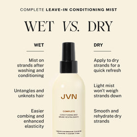 JVN texture droplet on fingers highlighting lightweight formula and quick absorption