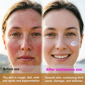 JXMLTT sunscreen on skin after water exposure demonstrating 80-minute water resistance