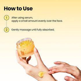 K-SECRET ingredients label close-up, highlights niacinamide, yuja, and hyaluronic benefit