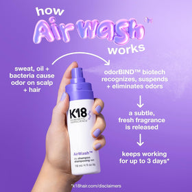 K18 bottle in hand for size comparison and travel-friendly convenience