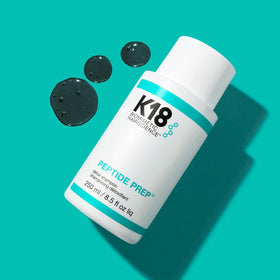 K18 shampoo with K18 mask illustrating pre-treatment routine