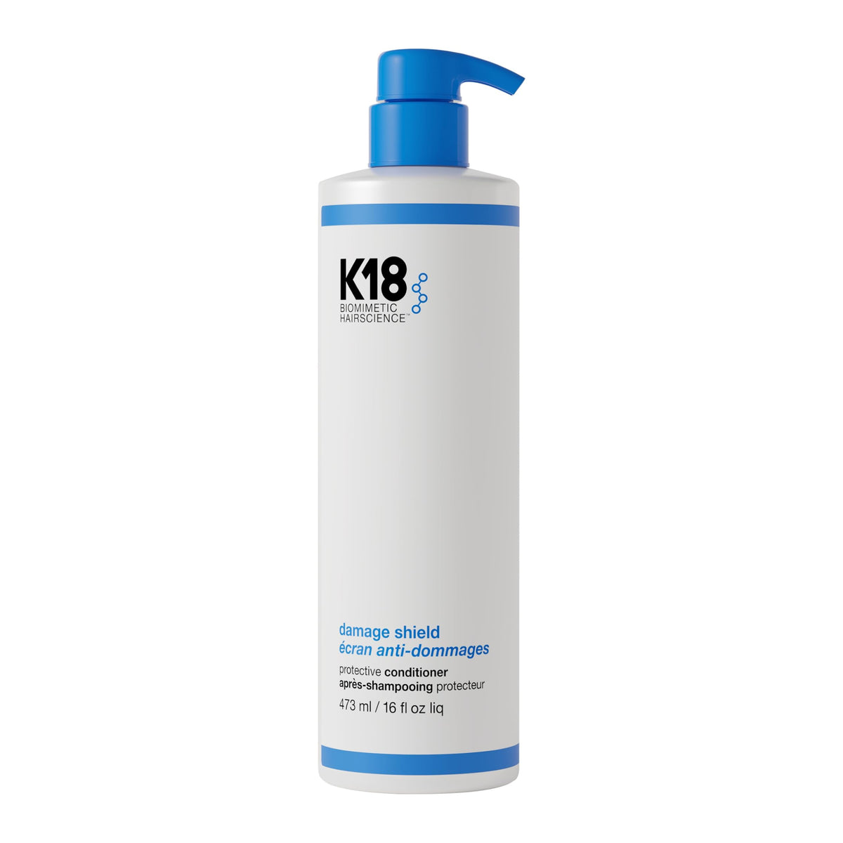 K18 front bottle showing label and size for clear product identification and benefit