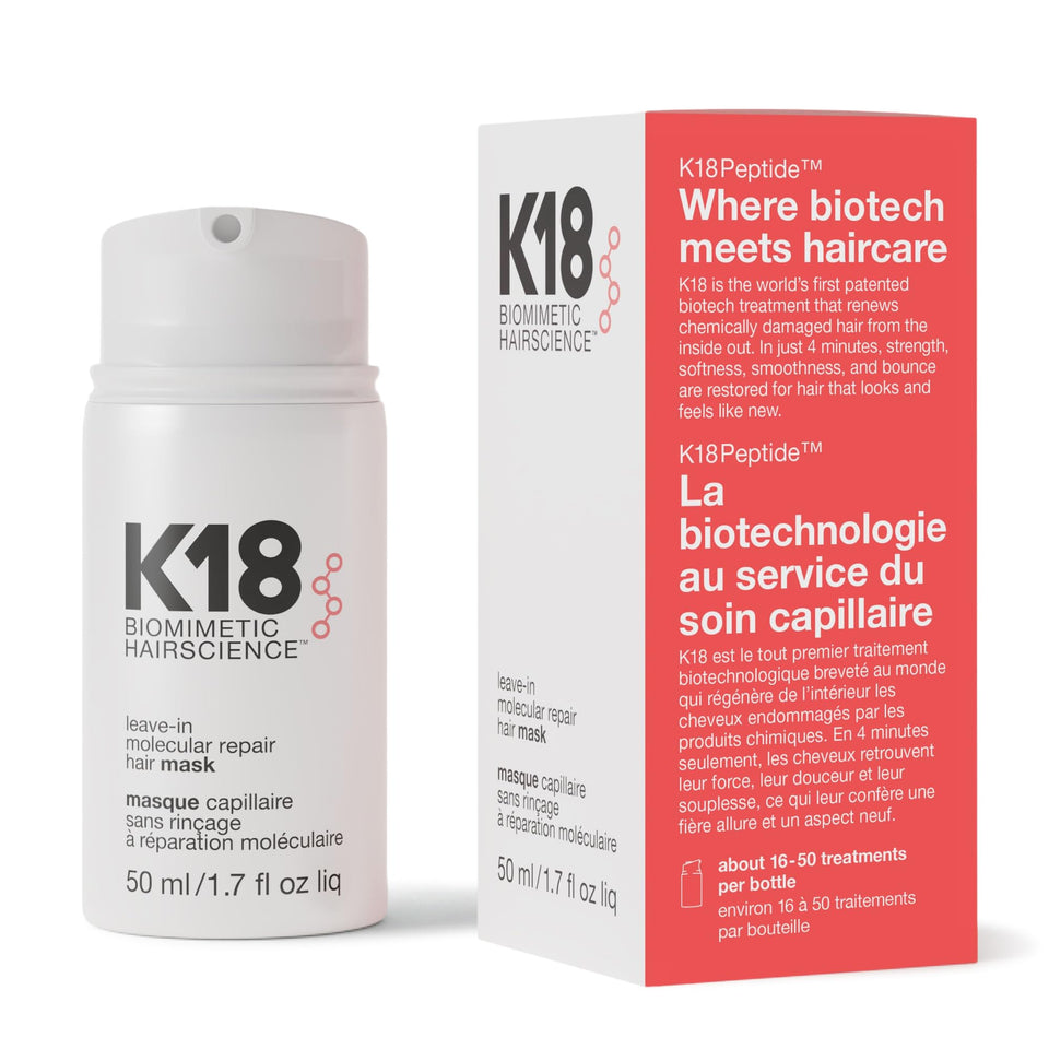 K18 front tube packaging highlighting quick 4-minute repair benefit