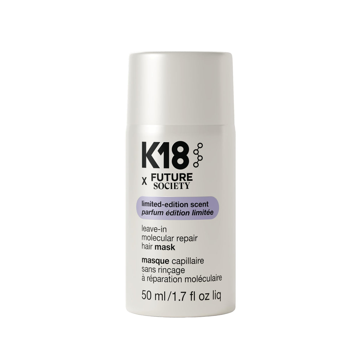 K18 front packaging showing limited-edition bottle and branding benefits