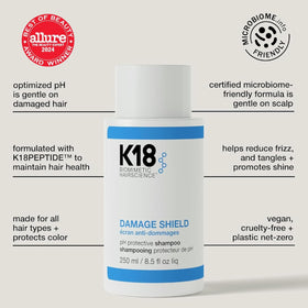 K18 shampoo texture lather highlighting gentle cleansing and slip