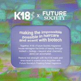 K18 1.7 fl oz next to a common object to show compact travel-friendly benefit