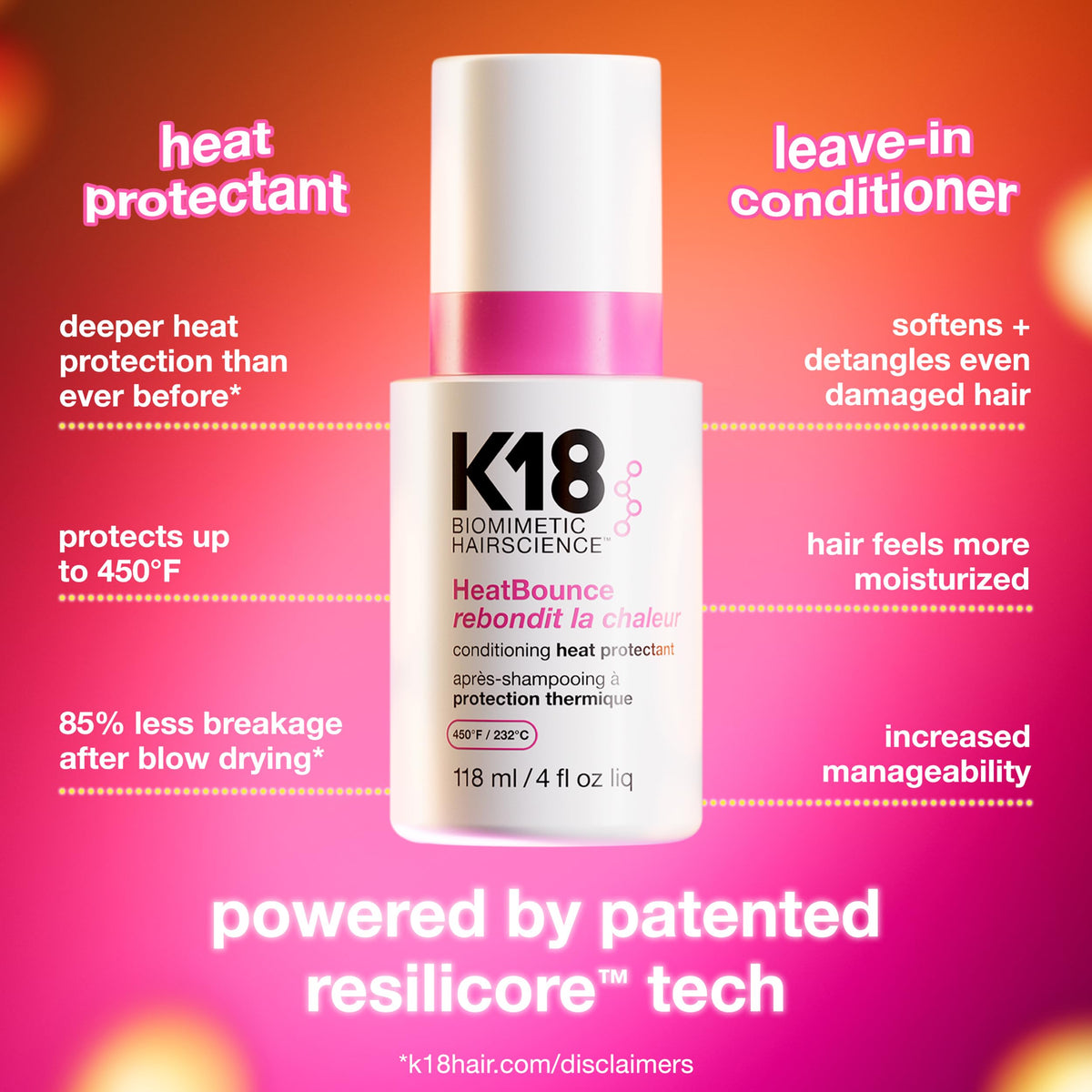 K18 spray nozzle close-up demonstrating precise mist and control