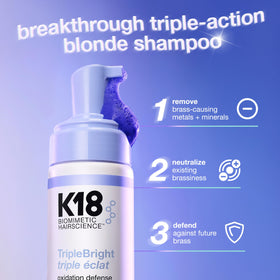 K18 foam texture close-up demonstrating gentle, easy application benefit